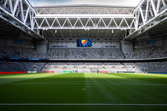Generell vy på Tele2 Arena innan fotbollsmatchen i