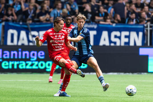 Värnamos Simon Thern och Djurgårdens Patric Åslund