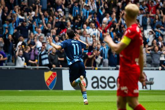 Djurgårdens Deniz Hummet  jublar
