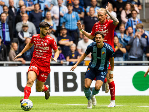 Värnamos Emin Grozdanic och Djurgårdens Gustav Wikheim