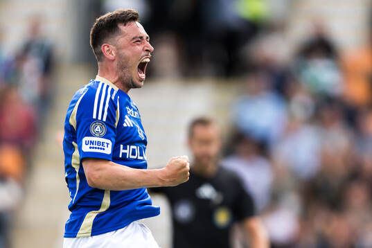 IFK Norrköpings Vito Hammershöy-Mistrati jublar