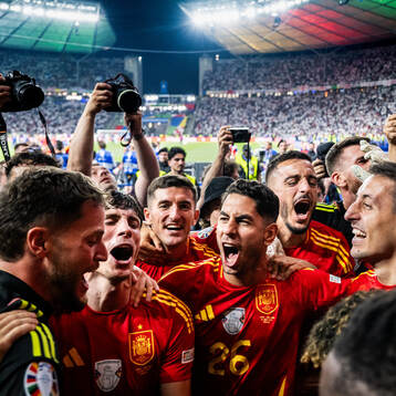 Ayoze Perez of Spain celebrates