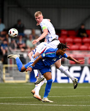 Simen Vatne Haram of Norway in action against Kevin Zeroli