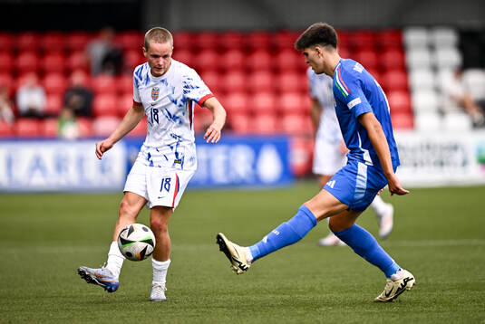 Mats Pedersen of Norway in action against Davide Bartesaghi