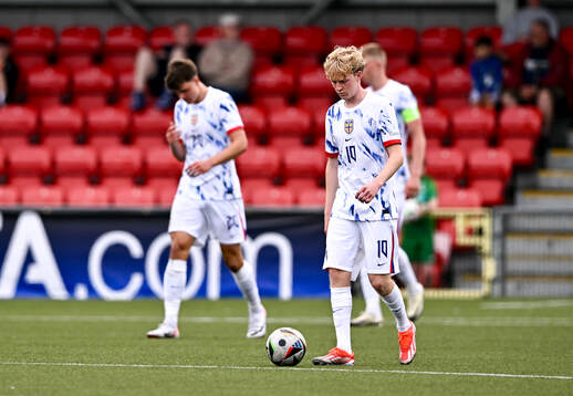 Norway players react