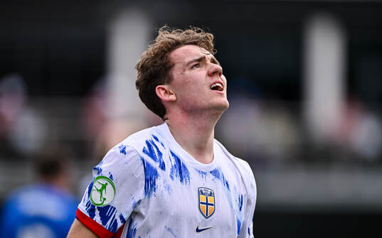 Edvin Austbø of Norway reacts