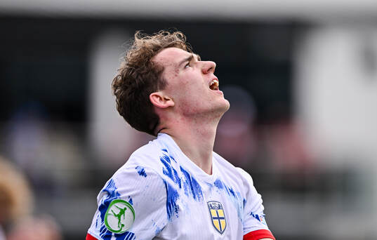 Edvin Austbø of Norway reacts