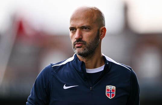 Norway head coach Luis Pimenta reacts