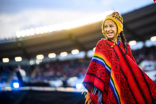 En deltagare från Peru
