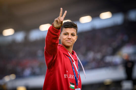 En deltagare från Palestina