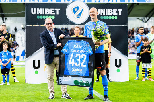 Halmstads ordförande Pelle Nilsson och Andreas Johansson