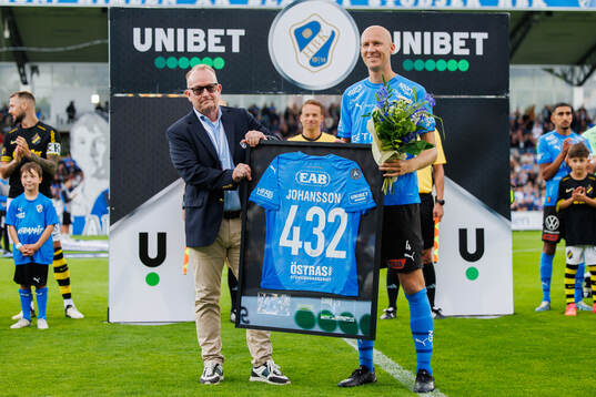 Halmstads ordförande Pelle Nilsson och Andreas Johansson