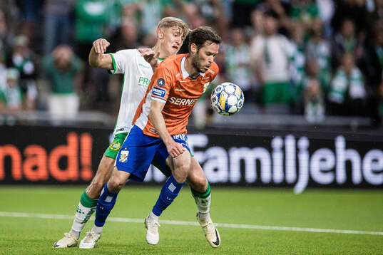 Hammarbys Dennis Collander och IFK Göteborgs Emil