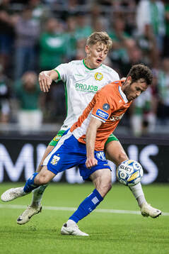 Hammarbys Dennis Collander och IFK Göteborgs Emil