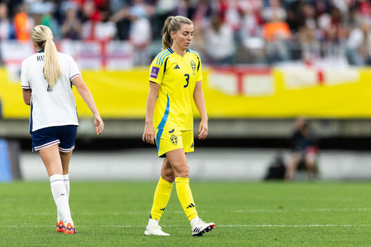 Linda Sembrant of Sweden looks dejected