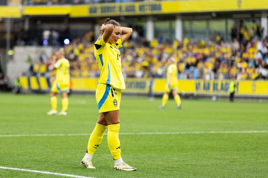 Johanna Rytting Kaneryd of Sweden looks dejected