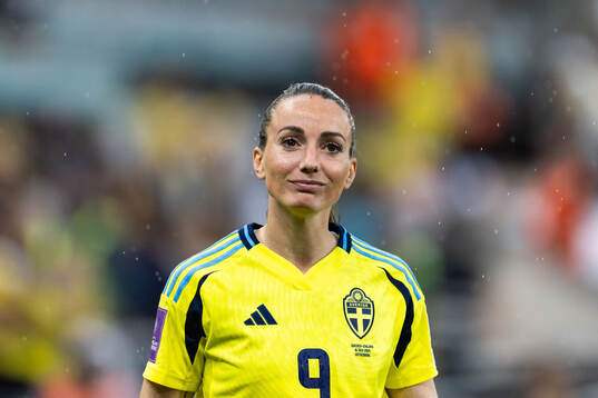 Kosovare Asllani of Sweden looks dejected