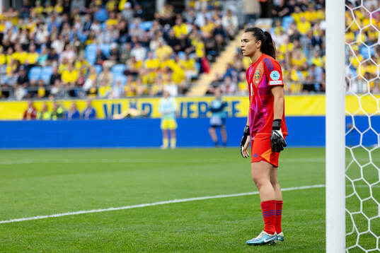 Goalkeeper Zecira Musovic of Sweden