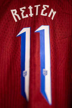 The kit of Guro Reiten of Norway in the dressing room