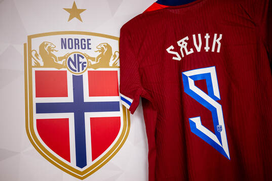 The kit of Karina Sævik of Norway in the dressing room