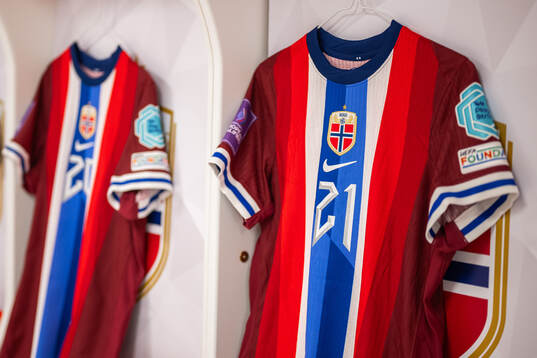 The kit of Lisa Naalsund of Norway in the dressing room