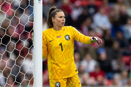 Goalkeeper Lize Kop of Netherlands