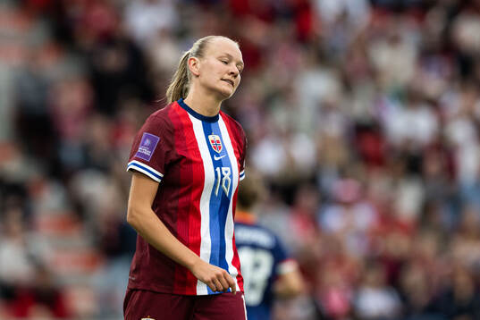Frida Maanum of Norway looks dejected