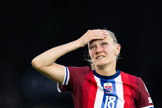 Frida Maanum of Norway looks dejected