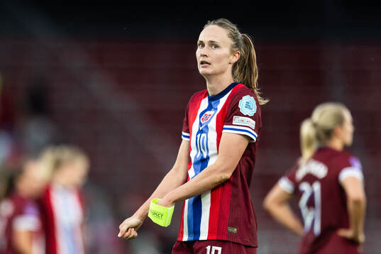 Caroline Graham Hansen of Norway looks dejected