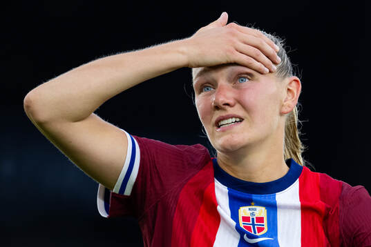 Frida Maanum of Norway looks dejected
