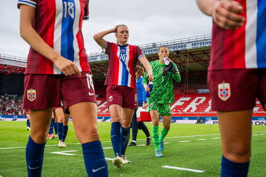 Mathilde Harviken of Norway at half-time