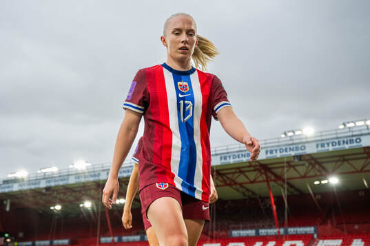 Thea Bjelde of Norway at half-time