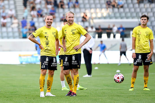 Niklas Hult and Johan Larsson of Elfsborg