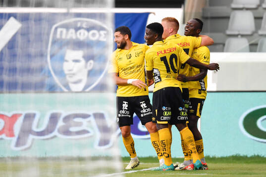 Timothy Noor Ouma of Elfsborg celebrates the 0-1 goal