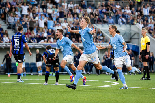 Malmö FFs Nils Zätterström jublar