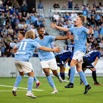 Malmö FFs Nils Zätterström, Sebastian Nanasi, och Isaac