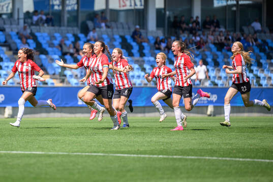 Throtturs spelare jublar