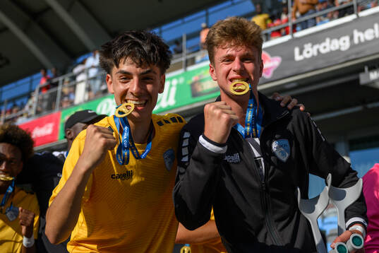 Norcals spelare jublar