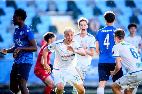 Lillehammers spelare jublar