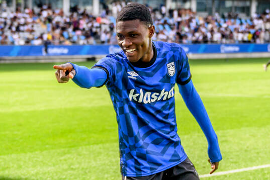 Sporting Lagos spelare jublar