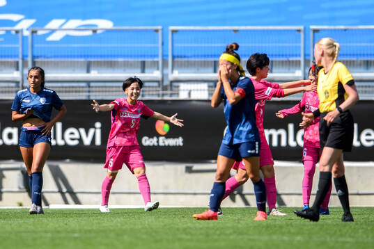 Cerezo Osakas spelare jublar