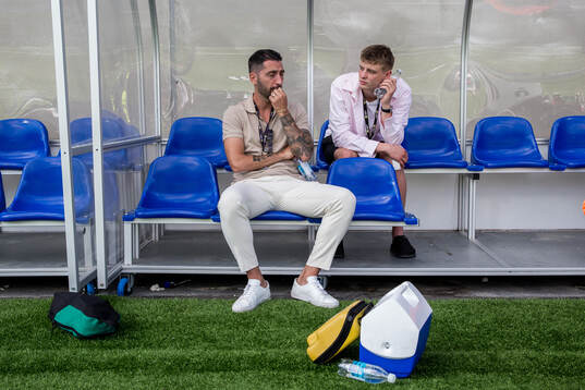 Hammarbys Nahir Besara och 	Frederik Winther