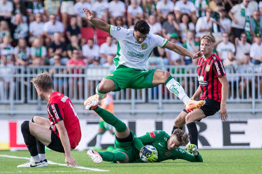 Hammarbys Jusef Erabi och Brommapojkarnas Filip Sidklev