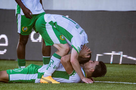 Hammarbys Jusef Erabi jublar