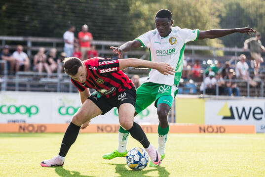 Brommapojkarnas Adam Skanning Jakobsen och Hammarbys