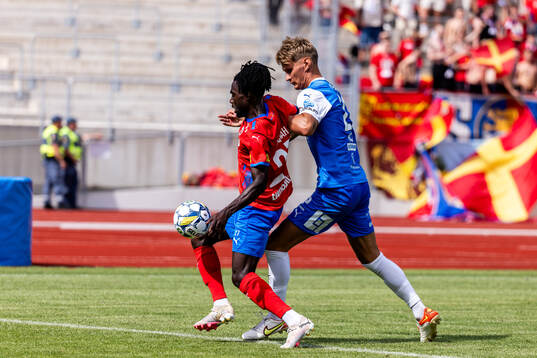 Helsingborgs Benjamin Acquah och IK Oddevolds Alexander