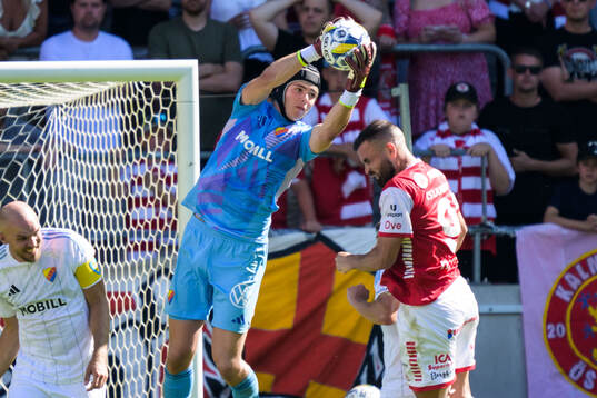 Djurgårdens målvakt Jacob Widell Zetterström och Kalmars