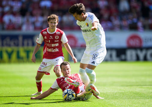 Kalmars Simon Skrabb och Djurgårdens Gustav Wikheim