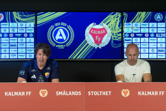 Djurgårdens tränare Thomas Lagerlöf och Kalmars tränare