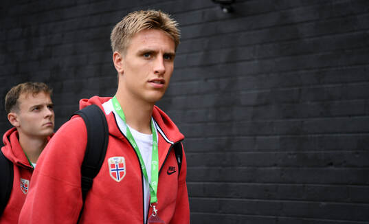 Sander Ostraat of Norway arrives